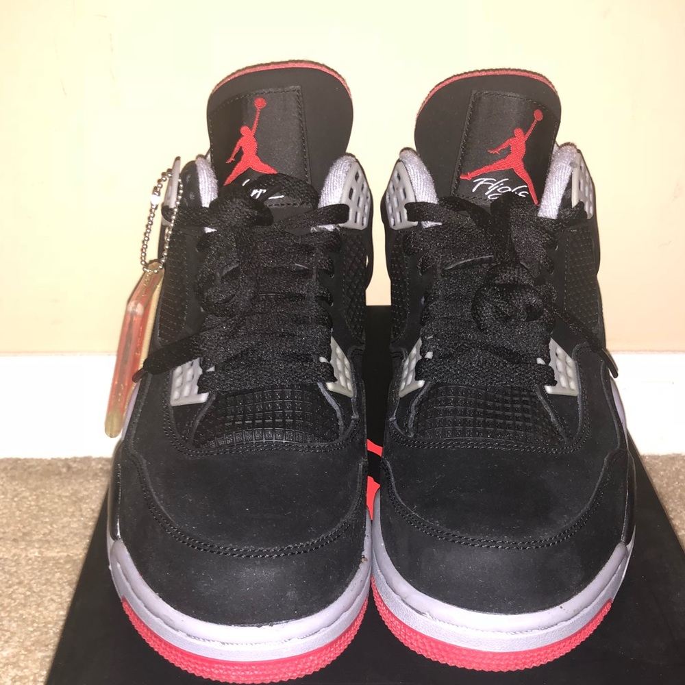 Air Jordan 4 Retro Bred Black/Cement Grey/Red